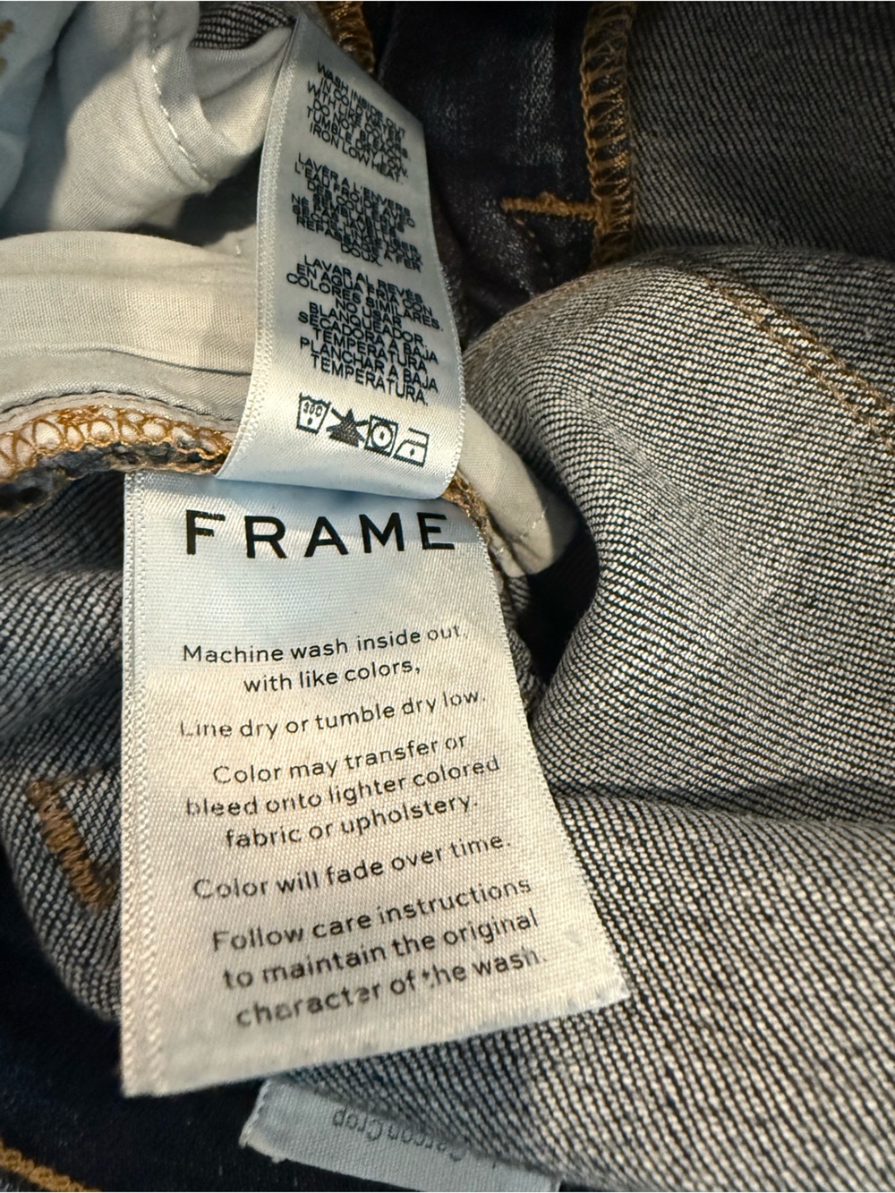 Frame Denim Dark Blue Le Garçon Crop Ankle Jeans Size 25 - Picture 13 of 13